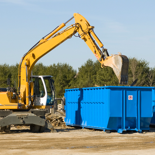 what size residential dumpster rentals are available in Grier City PA